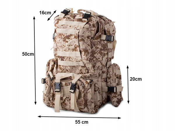 Mochila Táctica Militar De Supervivencia 48.5L Digital Desert