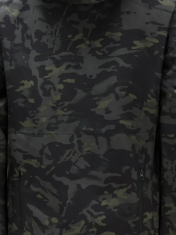 Chaqueta Táctica Militar Impermeable Black Camo Steel Mule