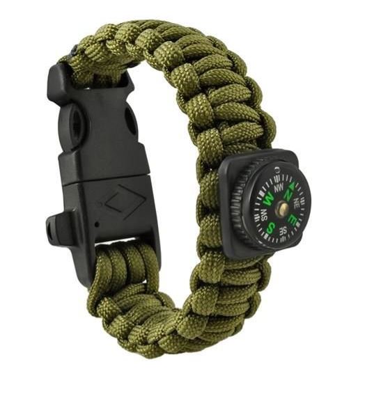 Pulsera de Supervivencia 5 en 1 - Verde