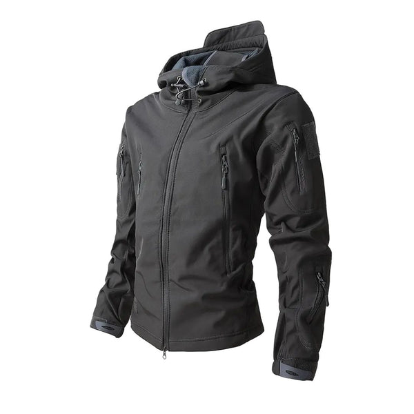 Chaqueta Táctica Militar Impermeable Gris Steel Mule