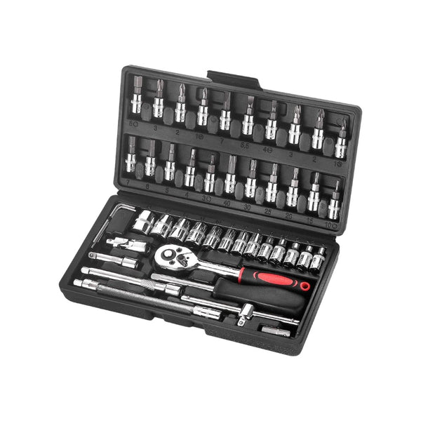 Kit de herramientas de 46 Piezas Steel Mule Negro