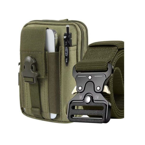 Pack Táctico Militar: Pouch Multifunción + Cinturón Táctico