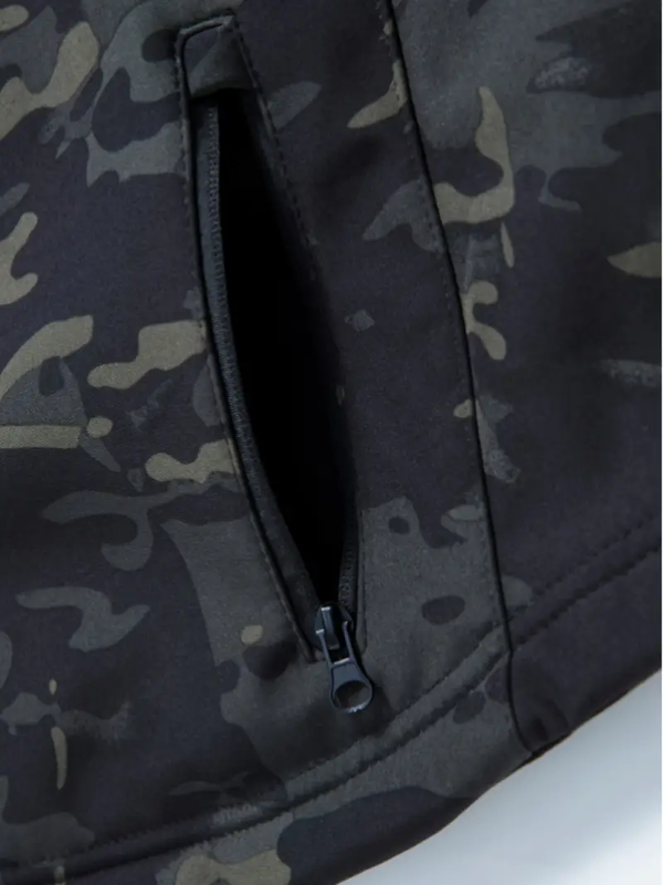 Chaqueta Táctica Militar Impermeable Black Camo Steel Mule