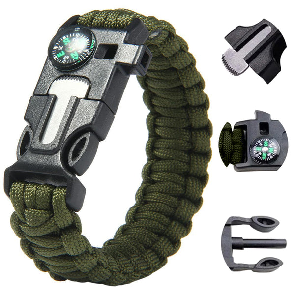 5 in 1 Survival Bracelet