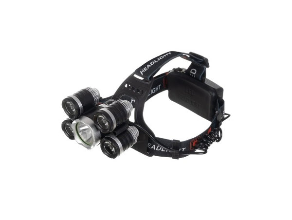 Linterna Frontal con 5 LEDs Cree T6