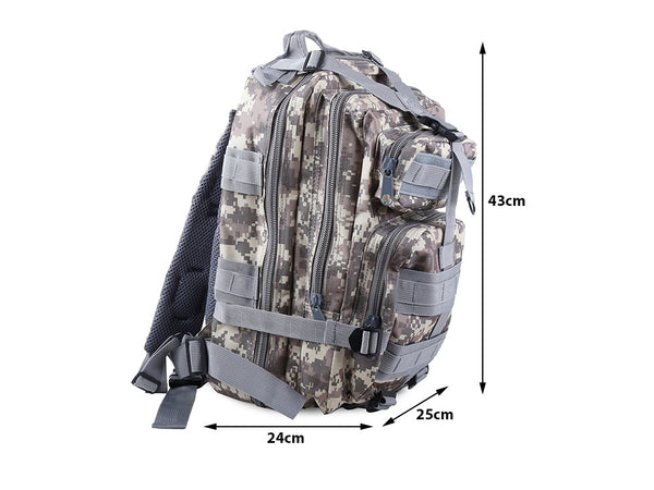 Mochila Táctica Militar 26L Digital Gris