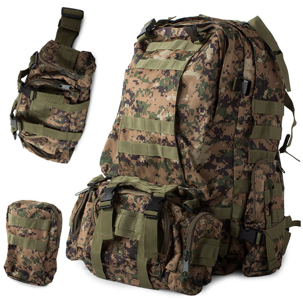 Mochila Táctica Militar De Supervivencia 48.5L Digital Green Camo