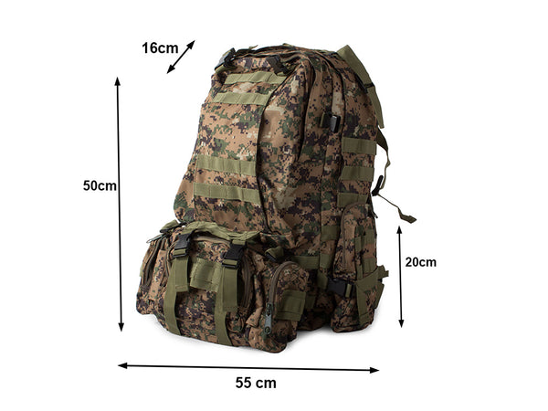 Mochila Táctica Militar De Supervivencia 48.5L Digital Green Camo