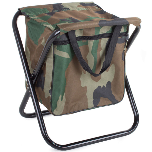 Silla Mini Taburete de Camuflaje para Pesca con Bolsillo incluido