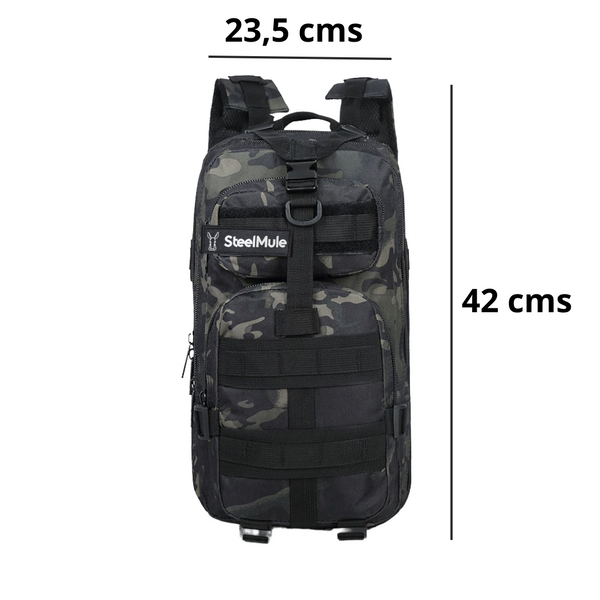 Mochila Táctica Militar 26L Black CAMO Steel Mule