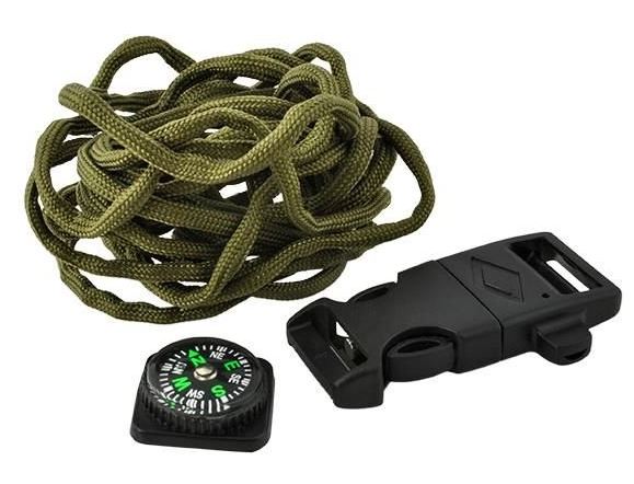 Pulsera de Supervivencia 5 en 1 - Verde